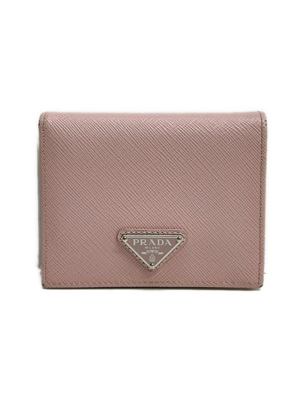 Prada Bifold Wallet Light Pink Leather